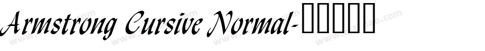 Armstrong Cursive Normal字体转换